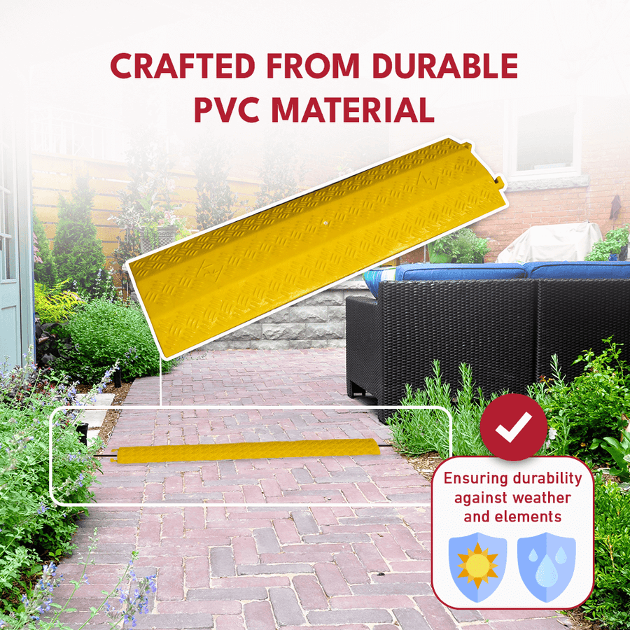 Heeve 2-Channel Drop Over PVC Cable Protector Ramp – Ramp Champ