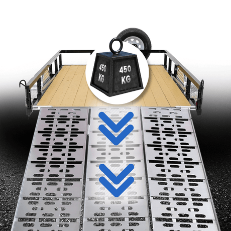 Heeve Car & Truck Loading Ramps Heeve 1.5m x 450kg Trifold Aluminium Loading Ramp