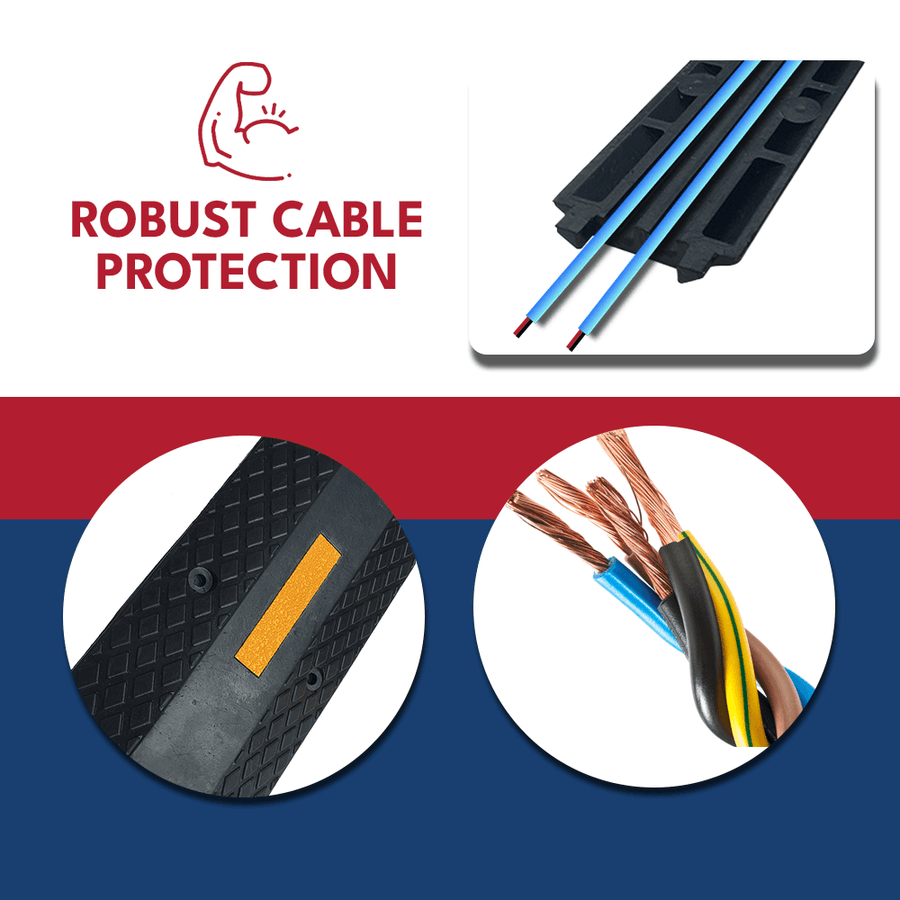 Heeve 2-Channel Drop Over Rubber Cable Protector Ramp – Ramp Champ