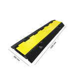 Heeve Road & Traffic 32mm x32mm Heeve Heavy-Duty 3-Channel Rubber Cable Protector Ramp