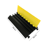 Heeve Road & Traffic 75mm x 65mm Heeve Heavy-Duty 3-Channel Rubber Cable Protector Ramp