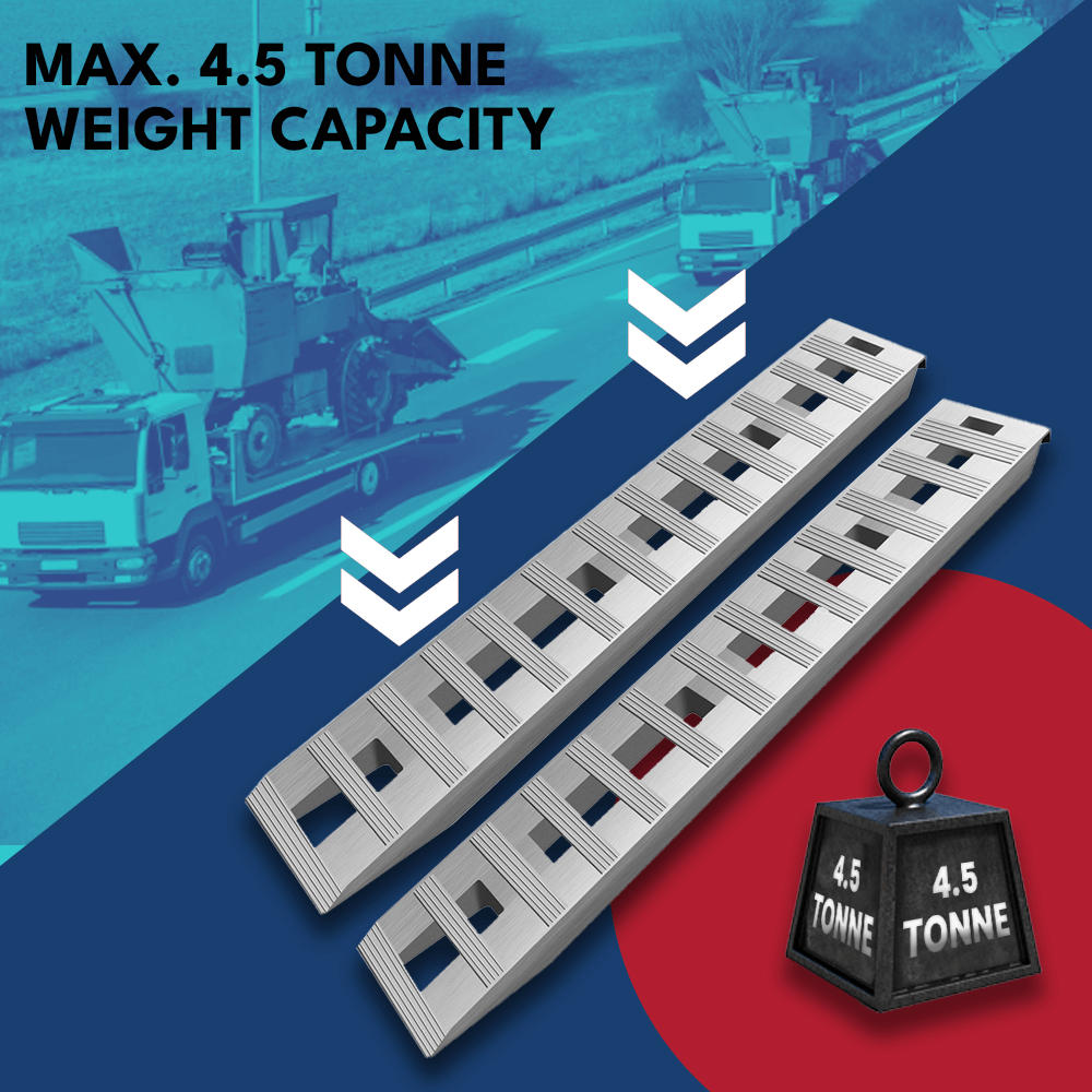 Heeve 4.5-Tonne 2.1m x 380mm Aluminium Loading Ramps