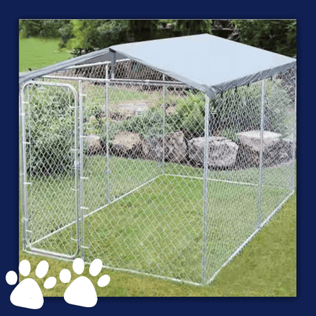 Heeve Pet Products Heeve Galvanised Steel Dog Cage With Oxford Roof