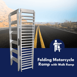 Heeve Motorcycle Ramp Heeve 500kg Folding Motorcycle Ramp with Premium Walk Ramp