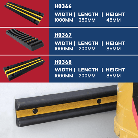 Heeve Loading Dock & Warehouse Heeve Rubber Wall Bumper with Glass Bead
