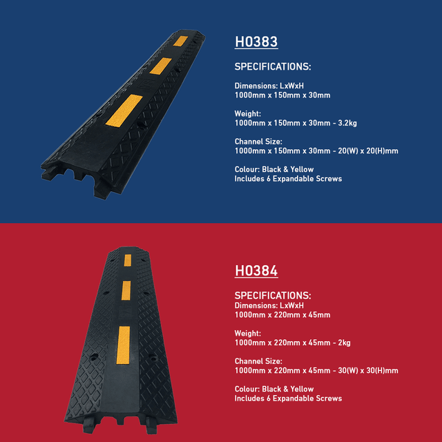 Heeve 2-Channel Drop Over Rubber Cable Protector Ramp – Ramp Champ