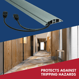 Heeve Cable Hose & Pipe Ramps / Protectors Heeve 2-Channel Aluminium Floor Cable Protector - Wide