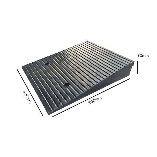 Heeve Car & Truck 90mm Heeve 800mm Heavy-Duty Solid Vehicle Rubber Ramps - Pair