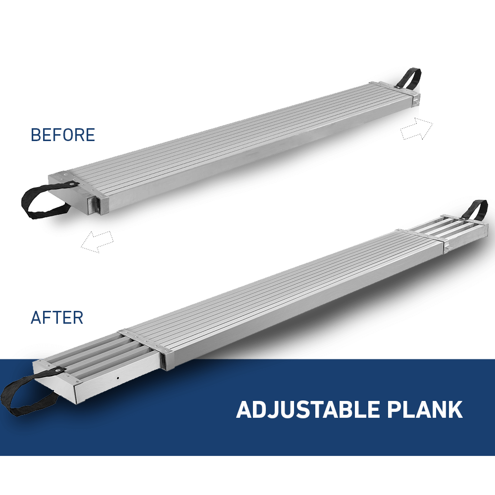 Heeve 300kg Aluminium Skid-Proof Telescopic Scaffolding Plank