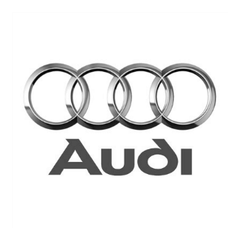 Audi logo in black and white