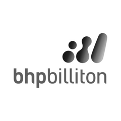 BHP Billiton logo in black and white