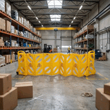 Base Guard 3.8m Expandable Plastic Safety Barrier - Yellow