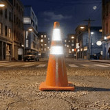 Base Guard Dual Reflective Traffic Cone - 900mm