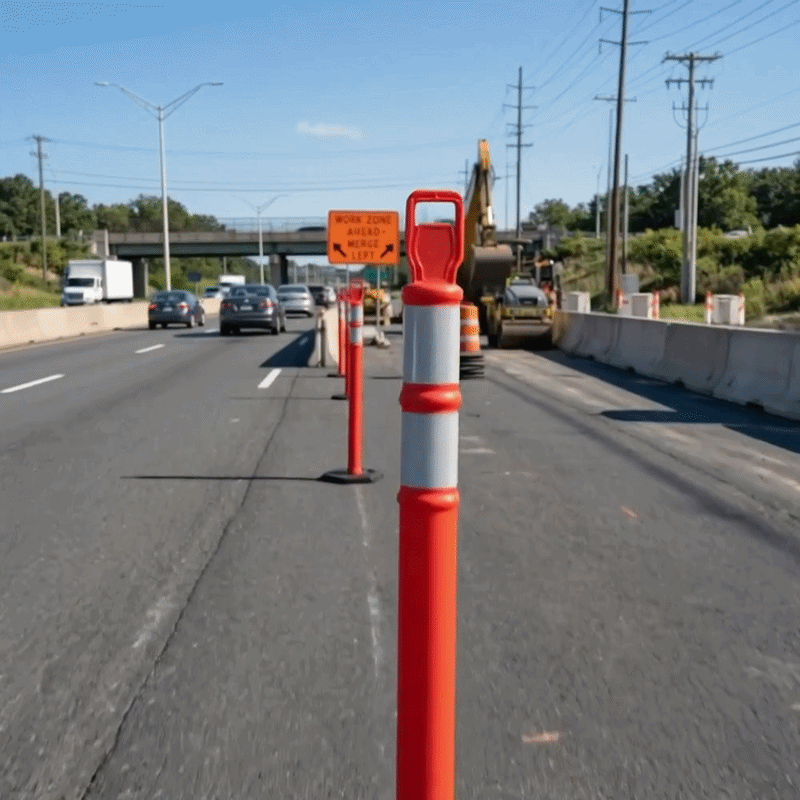 Base Guard Traffic Delineator Post with Weighted Base
