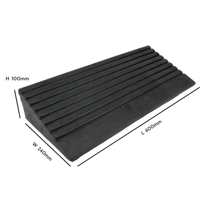 Heeve Heavy-Duty Solid Rubber Ramp for Straight Kerb – Ramp Champ