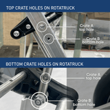 Rotacaster Milk Crate Rotatruck (narrow) Hand Trolley, 150kg Capacity