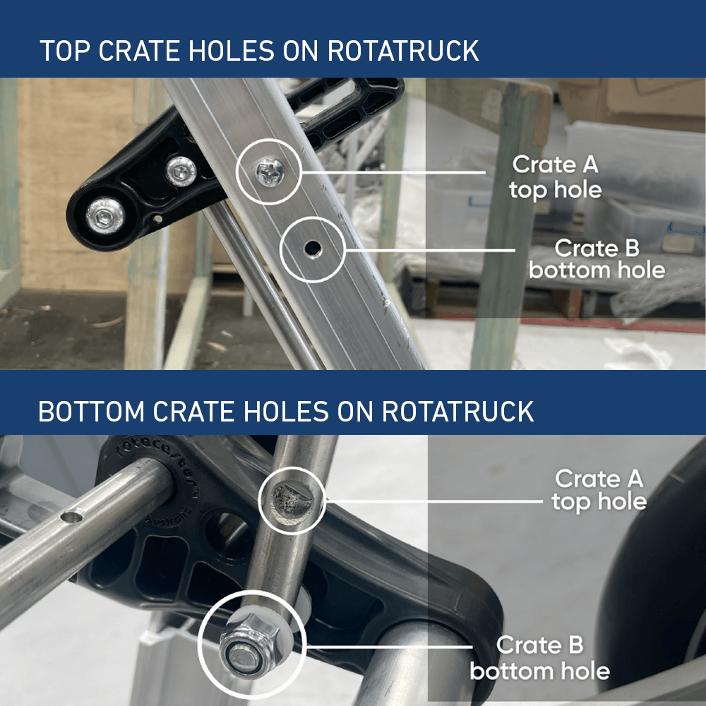 Rotacaster Milk Crate Rotatruck Hand Trolley, 150kg Capacity