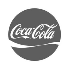 CocaCola logo in black and white