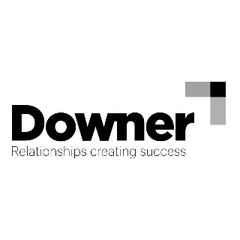 Downer logo in black and white