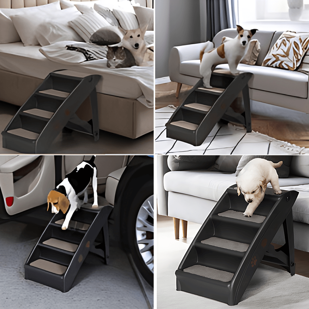 i.Pet Foldable Indoor Pet Steps for Bed Couch and Car