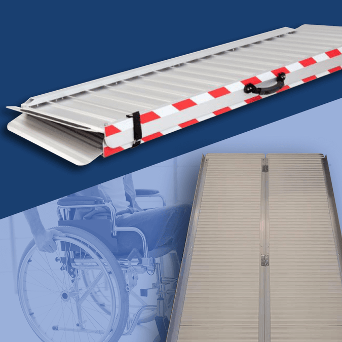Heeve Heavy Duty Single Fold Extra Wide Aluminium Wheelchair Ramp ...