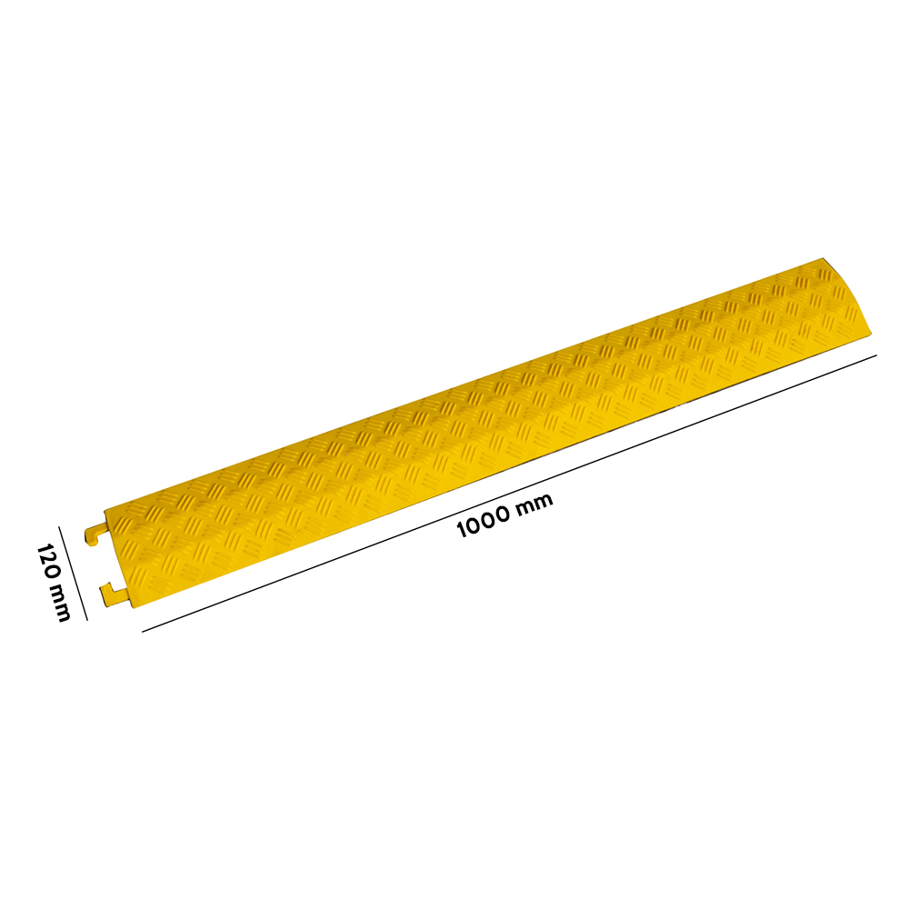 Heeve Road & Traffic Small Heeve 1-Channel Drop Over PVC Cable Protector Ramp