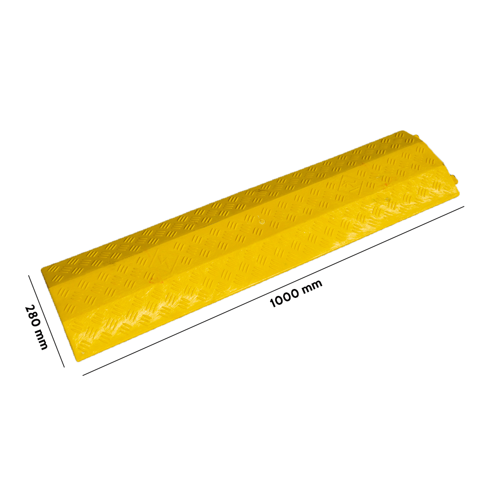 Heeve Road & Traffic Large Heeve 1-Channel Drop Over PVC Cable Protector Ramp