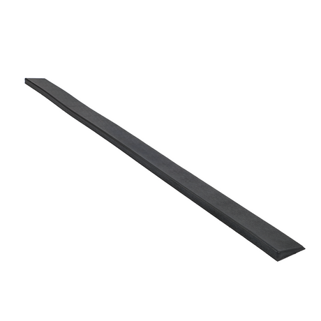 A black 1000mm solid rubber threshold ramp with multiple pre-drilled holes for installation.