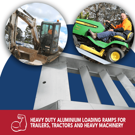 Heeve Construction & Machinery Heeve 3-Tonne 2.5m x 450mm Aluminium Loading Ramps