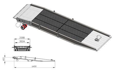 Heeve Forklift Dock Ramp/Yard Ramp with Grated Surface - Portable (H0567)