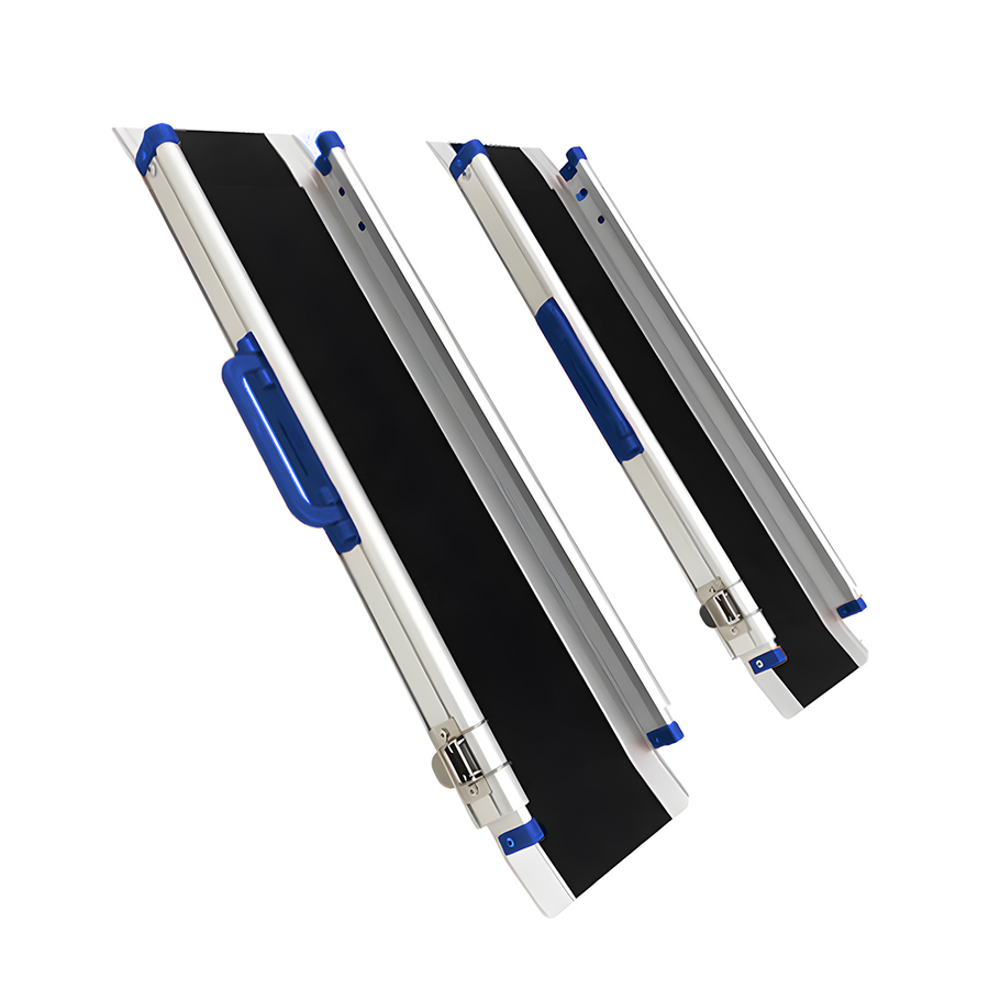 Telesopic Ramp Heeve Premium Telescopic Wheelchair Ramp with High Traction Surface ...