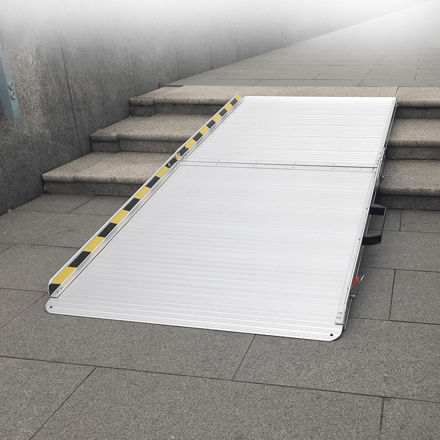 Modular Ramp Fold Back Heeve Solid Bi-fold Aluminium Wheelchair Ramp – Ramp Champ