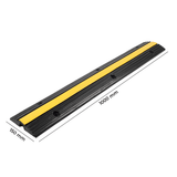 Heeve Road & Traffic Heeve 1-Channel Drop Over Rubber Cable Protector Ramp