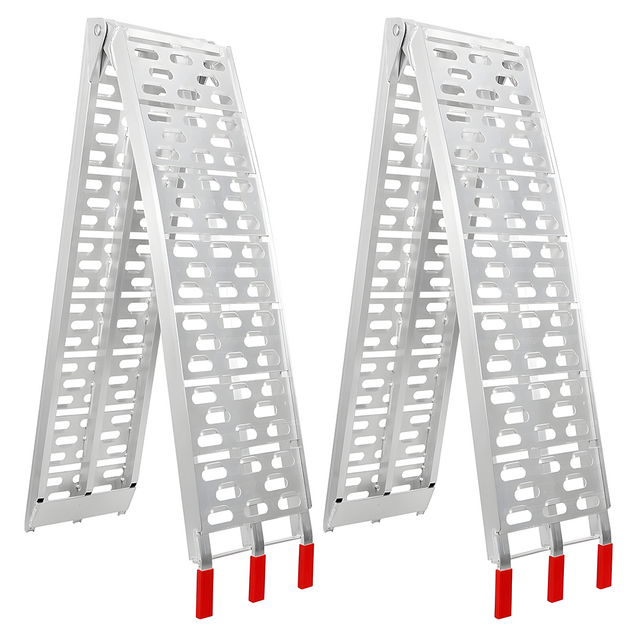 Heeve 2.3m x 680kg Aluminium Curved Folding Loading Ramps, Pair