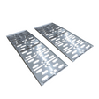 Pair of Heeve Aluminium Curved Non-Folding Loading Ramps laid flat on a white background