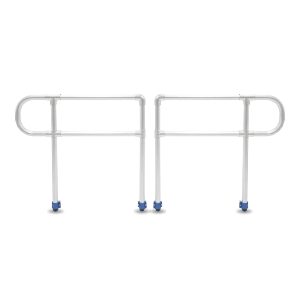 Heeve EasyRoll Modular Aluminium Rolling Ramp Handrail Kit on white background