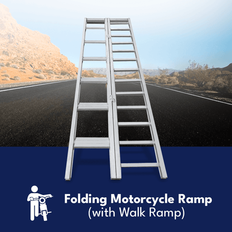 Heeve Motorcycle Ramp Heeve Folding Motorcycle Ramp with Walk Ramp