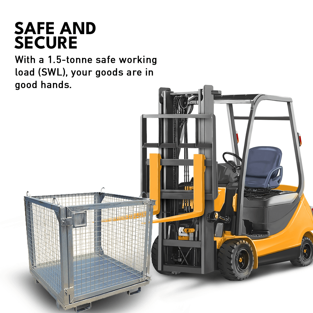 Heeve Forklift & Crane Attachments Heeve General Goods Cage Crane & Forklift Attachment