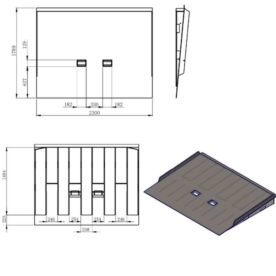 Heeve Heavy-Duty Forklift Container Ramp with 8000kg Capacity and Rais ...