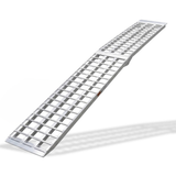 Angled View of Heeve® 3m x 500kg Heavy-Duty Curved Folding Aluminium Ramp on White background