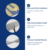 Heeve® 900mm Indoor Self-Adhesive Flexible Coloured Threshold Ramp