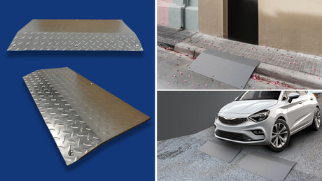 Heeve Galvanised Steel Driveway Kerb Plate - 415mm x 800mm