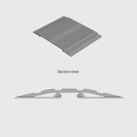 section view of Kilargo aluminium ramp