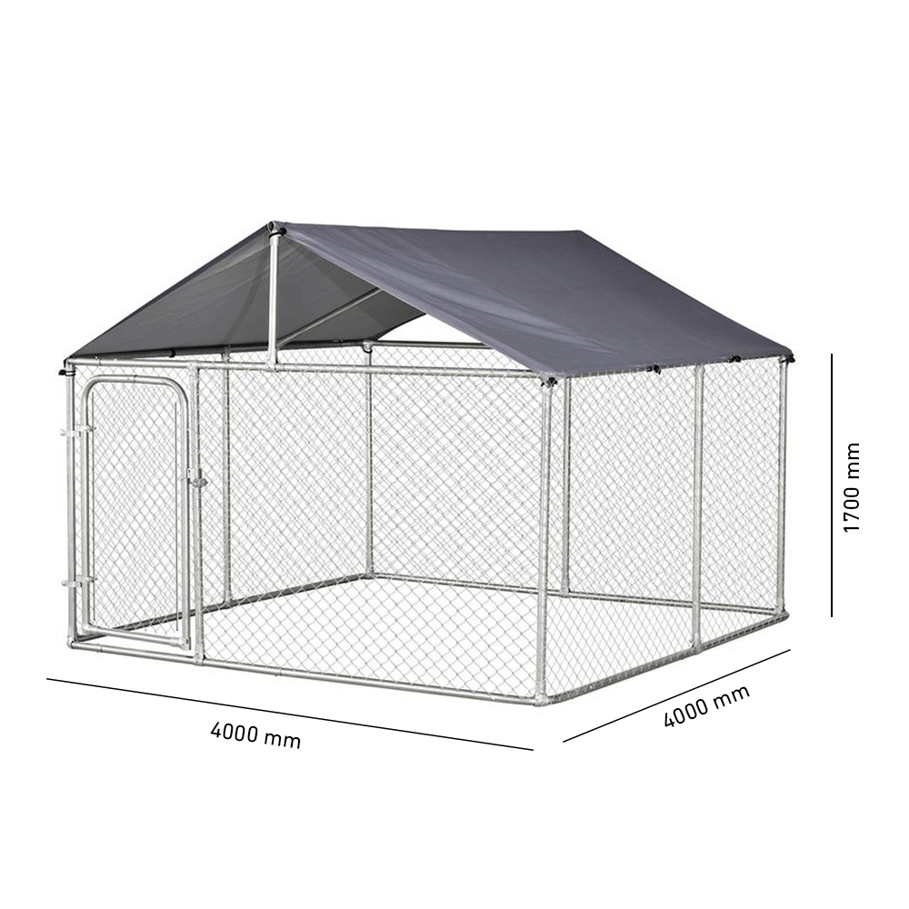 Heeve Pet Products Large Heeve Galvanised Steel Dog Cage With Oxford Roof