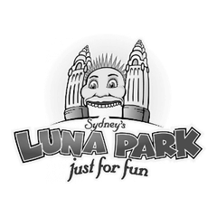 Luna Park Sydney logo in black and white