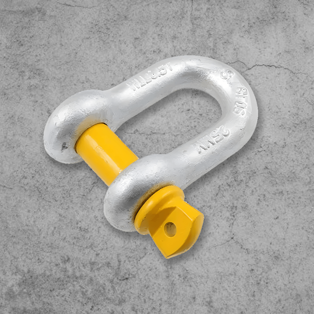 MC Steel Lifting D-Shackle with Yellow Pins – Ramp Champ