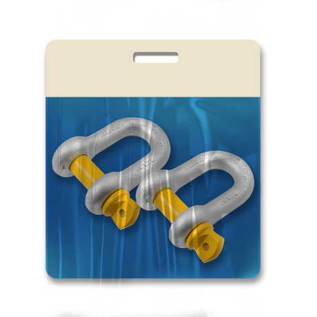 MC Steel Lifting D-Shackle with Yellow Pins - Blister Pack