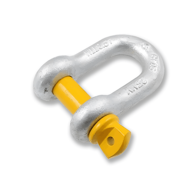 MC Steel Lifting D-Shackle with Yellow Pins – Ramp Champ