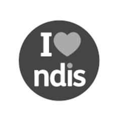 NDIS logo in black and white