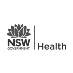 NSW Health logo in black and white